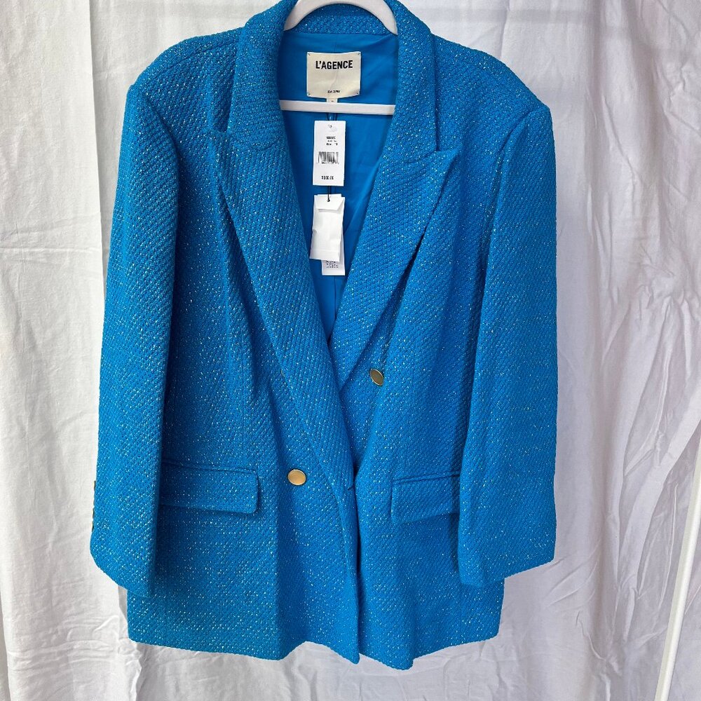 L'AGENCE Riva Oversized Knit Blazer 16 NWT - Picture 2 of 10